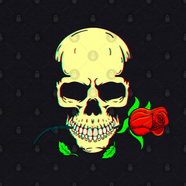 Skull N Roses 3D by Korvus78